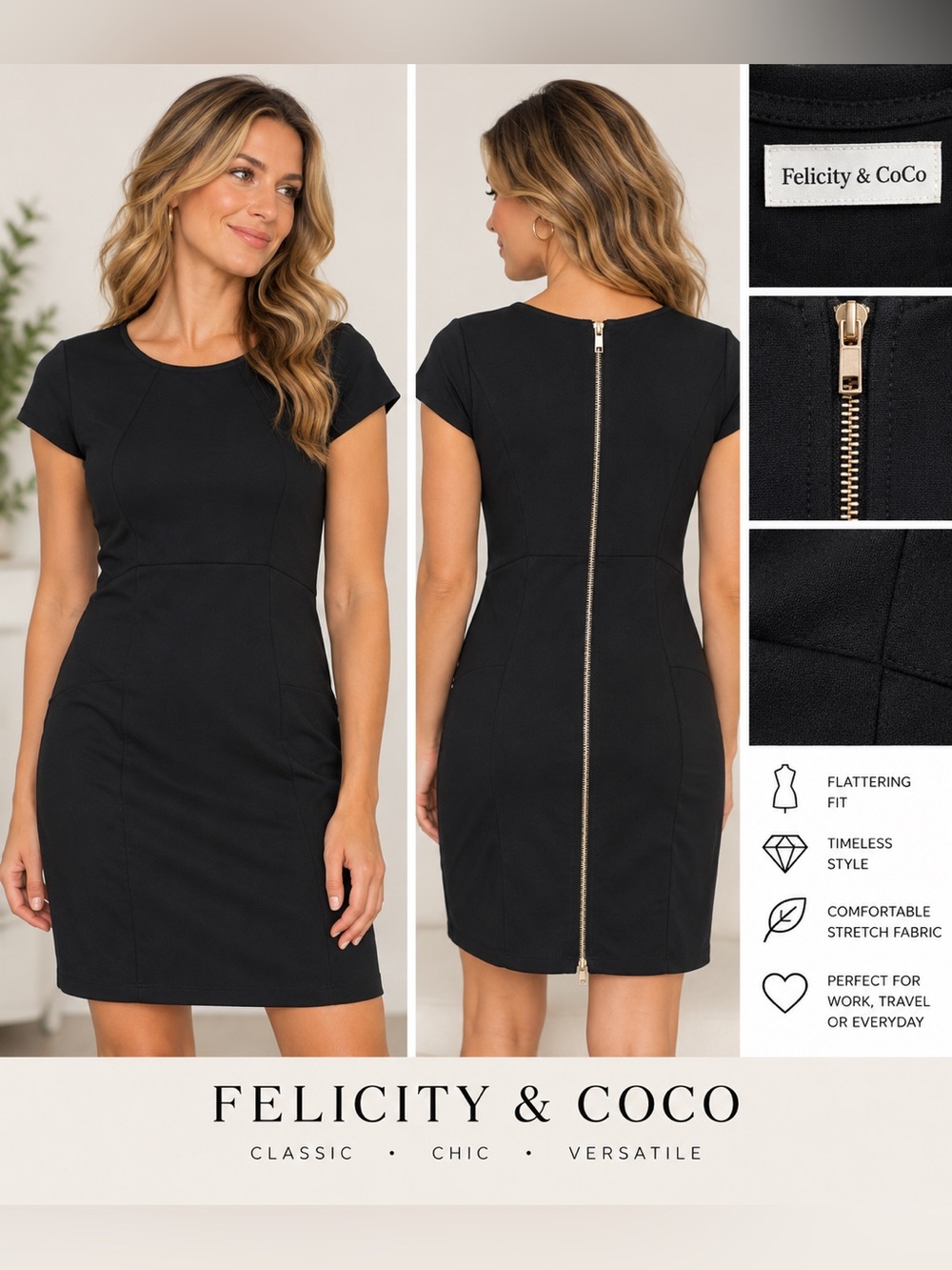Felicity & CoCo Black Dress